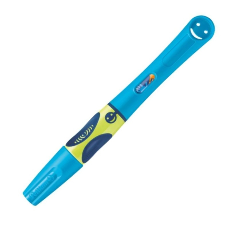Stilou Pelikan Griffix4  varf M, pentru dreptaci, neon blue, blister [3]