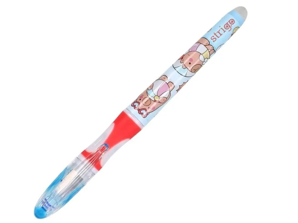 Stilou Strigo cu Cerneală care se Șterge + 2 Rezerve + Dispozitiv Curățare Penița, Capybara Roz [3]