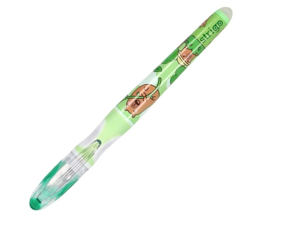 Stilou Strigo cu Cerneală care se Șterge + 2 Rezerve + Dispozitiv Curățare Penița, Capybara Verde [2]