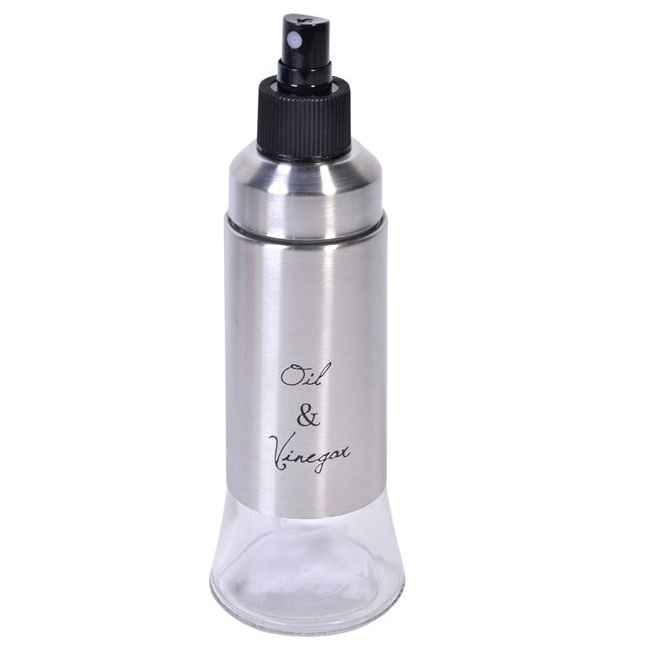 Suport condimente metalic cu magnet si 2 recipiente spray ulei si otet [7]