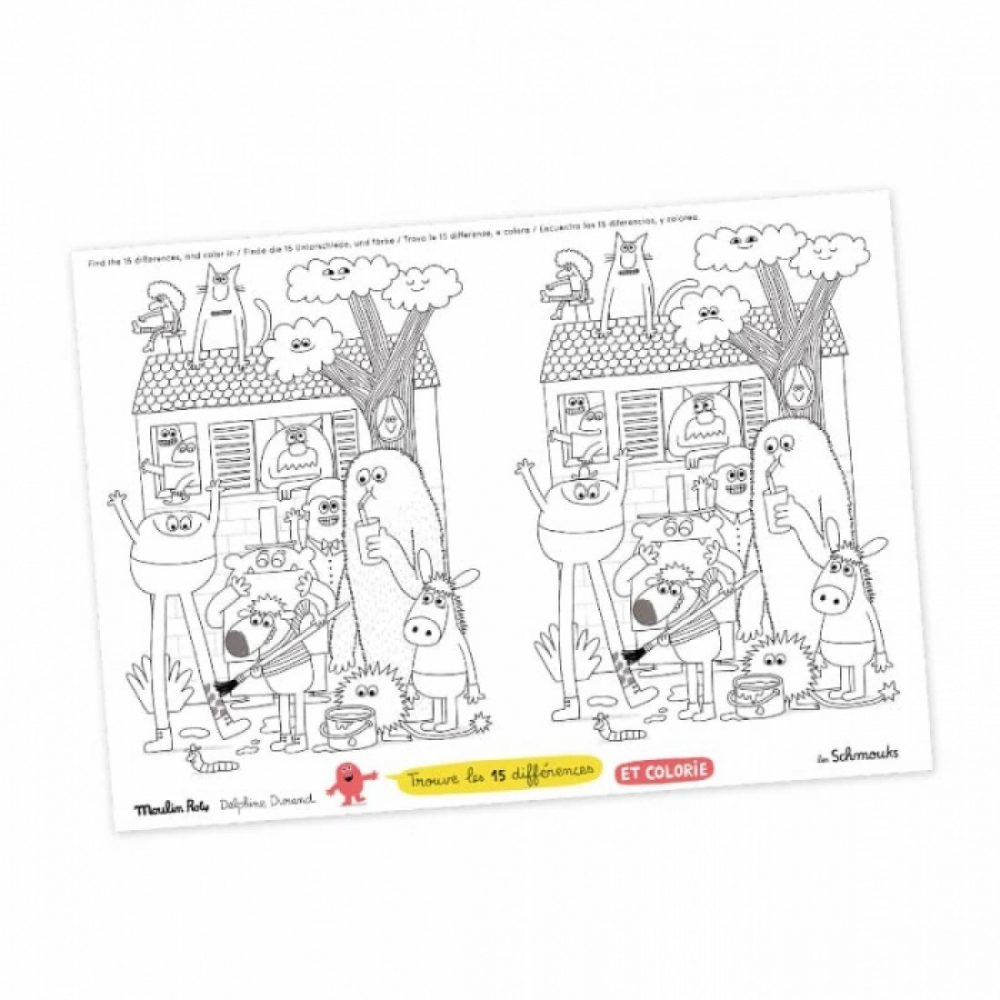 Suport de farfurii de colorat Monstruleti, Moulin Roty [2]