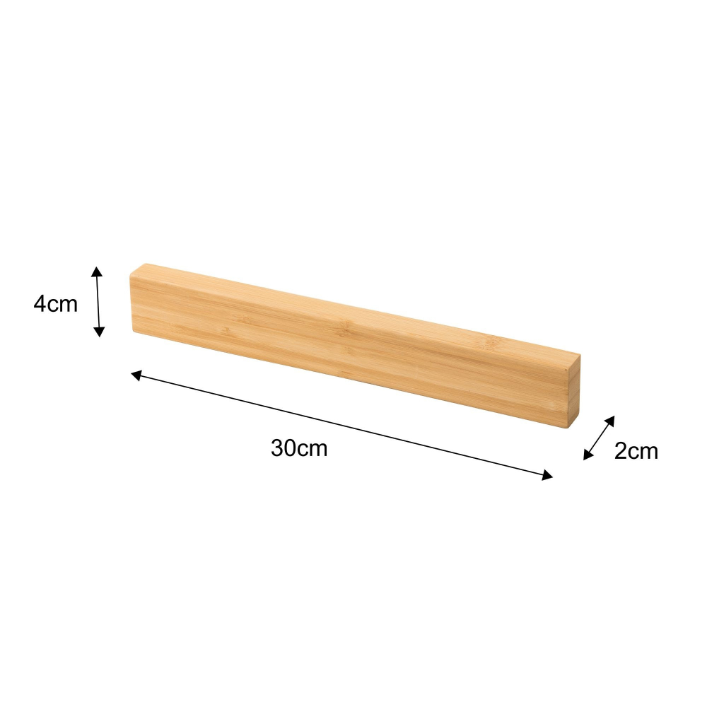 Suport magnetic pentru cutite din bambus,30x4 cm [3]
