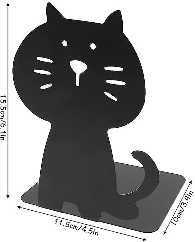 Suport metalic pentru carti, model pisciuta,negru,12x9x15 cm, 2 bucati/set [3]