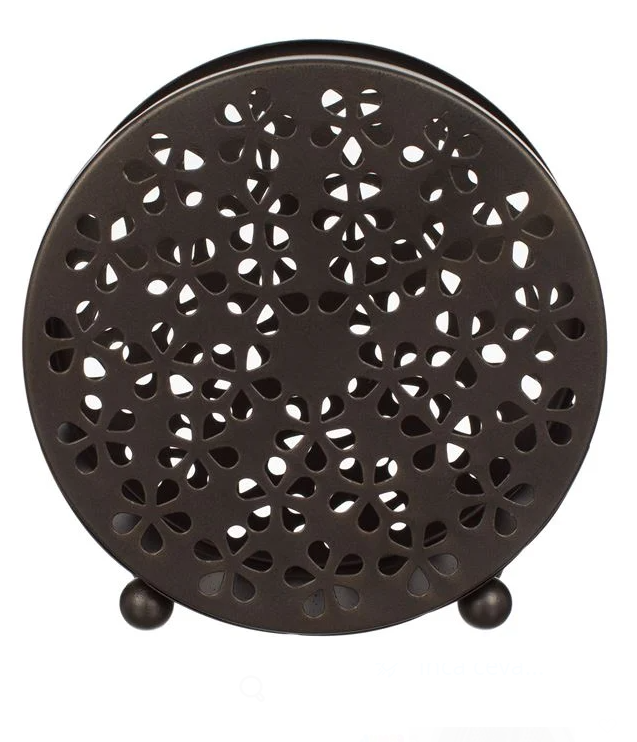 Suport metalic spirala anti tantari bronz, model flori,15.5x7.5x15.5cm