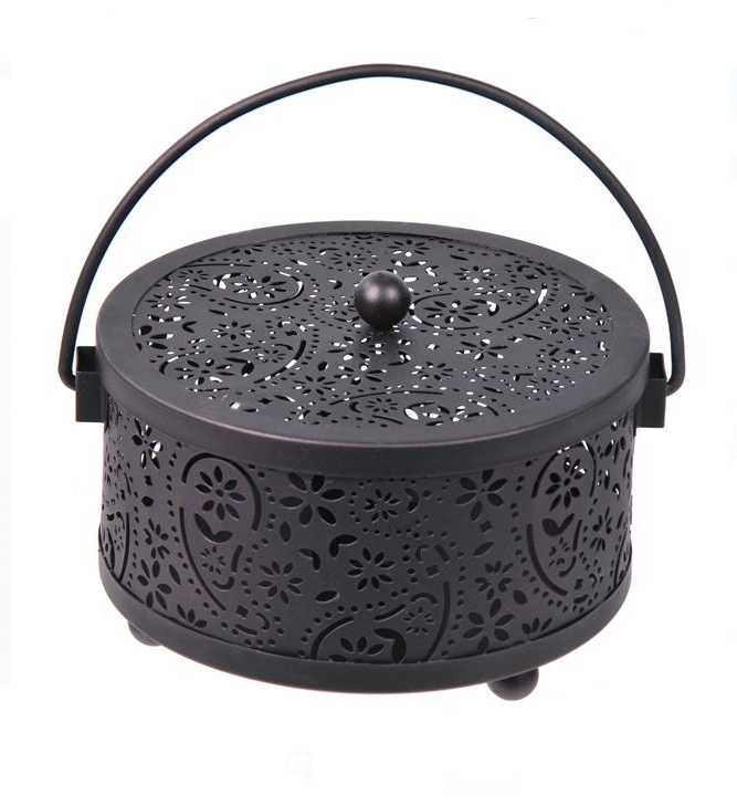 Suport metalic spirala anti tantari cu capac si maner, O15x10 cm