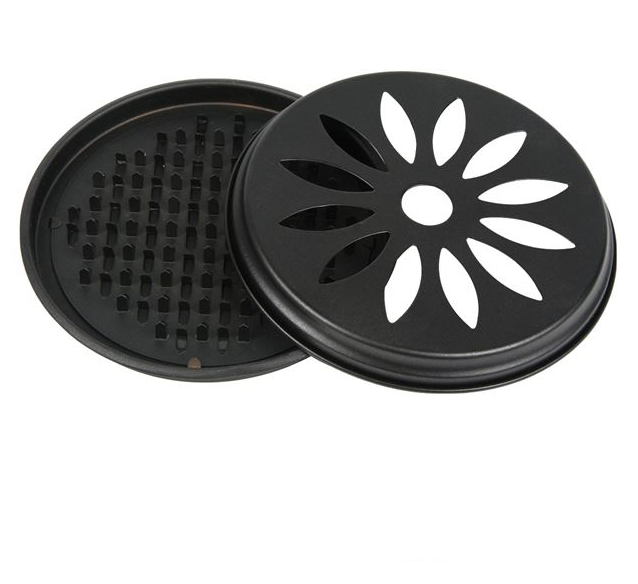 Suport metalic spirala anti tantari negru, model floare, Ø15x2 cm [2]