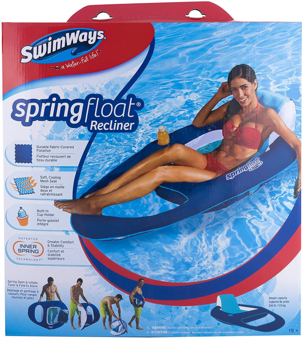 SwimWays Sezlong Plutitor Recliner cu Spătar și Suport Pahare [2]