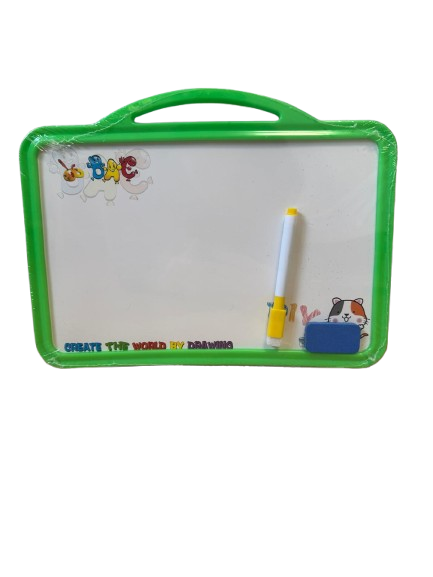 Tabla de scris cu 2 fete,burete si marker inclus,plastic,diverse culori, 30x22 cm [5]