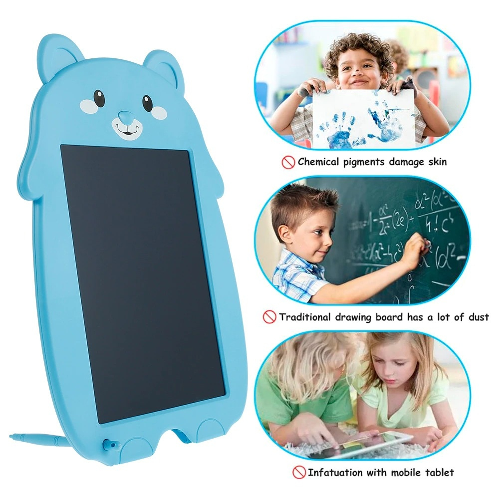 Tableta LCD de scris si desenat pentru copii,buton stergere,diverse culori, 26x19 cm [6]