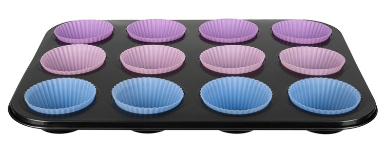 Tava de copt din teflon cu 12 forme silicon,35x26x3 cm [6]