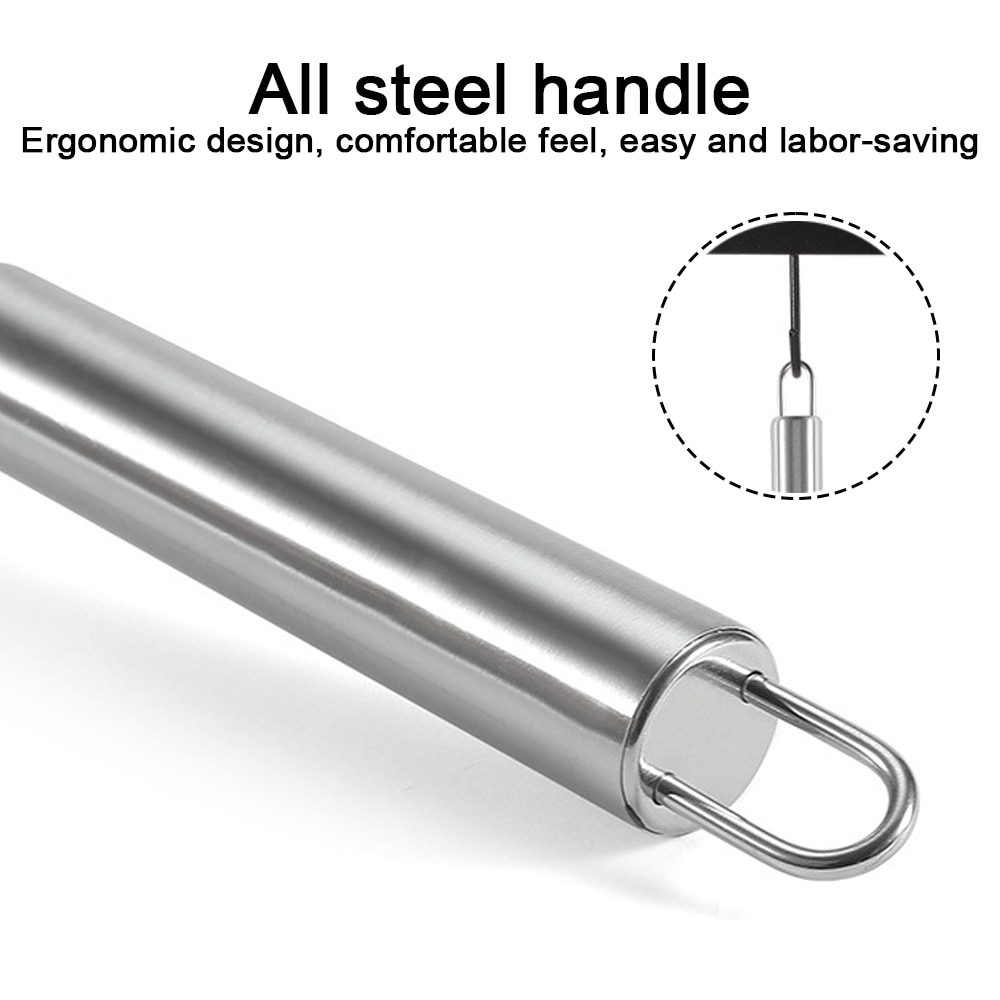 Tel de bucatarie, silicon, maner inox, ergonomic,25 cm, rosu/argintiu [2]