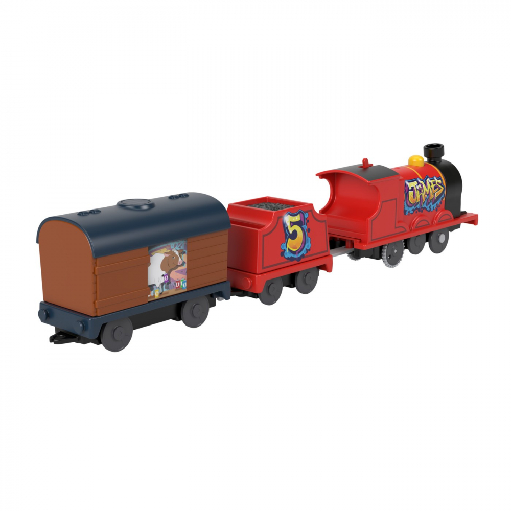 THOMAS LOCOMOTIVA MOTORIZATA GRAFFITI JAMES CU 2 VAGOANE [6]