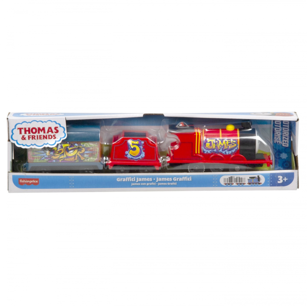 THOMAS LOCOMOTIVA MOTORIZATA GRAFFITI JAMES CU 2 VAGOANE [1]