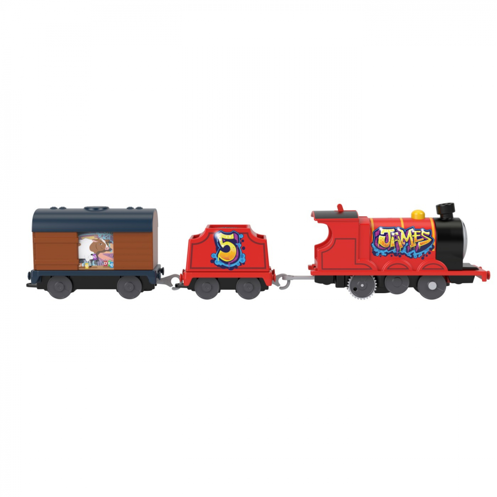 THOMAS LOCOMOTIVA MOTORIZATA GRAFFITI JAMES CU 2 VAGOANE [7]