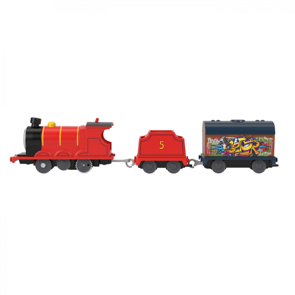 THOMAS LOCOMOTIVA MOTORIZATA GRAFFITI JAMES CU 2 VAGOANE [7]