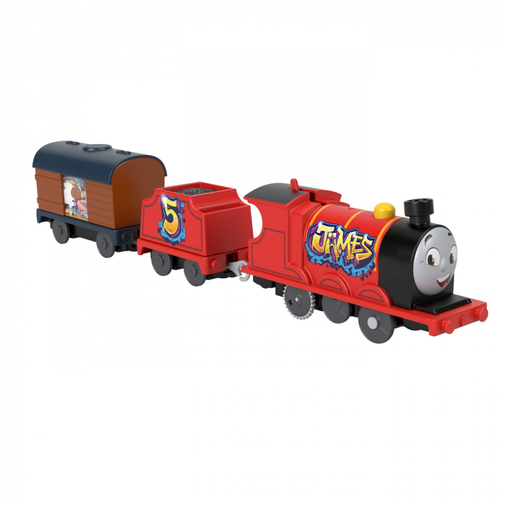 THOMAS LOCOMOTIVA MOTORIZATA GRAFFITI JAMES CU 2 VAGOANE [2]