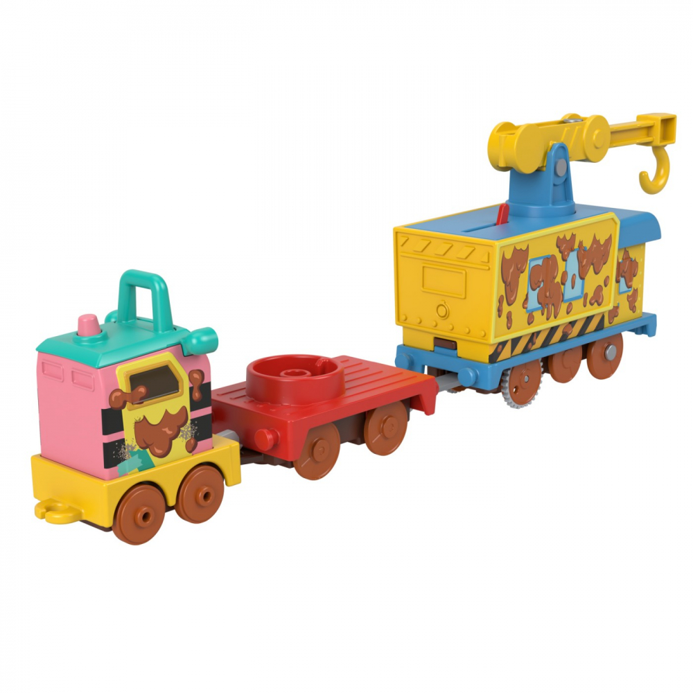 THOMAS LOCOMOTIVA MOTORIZATA MUDDY FIX EM UP FRIENDS CU 2 VAGOANE [2]