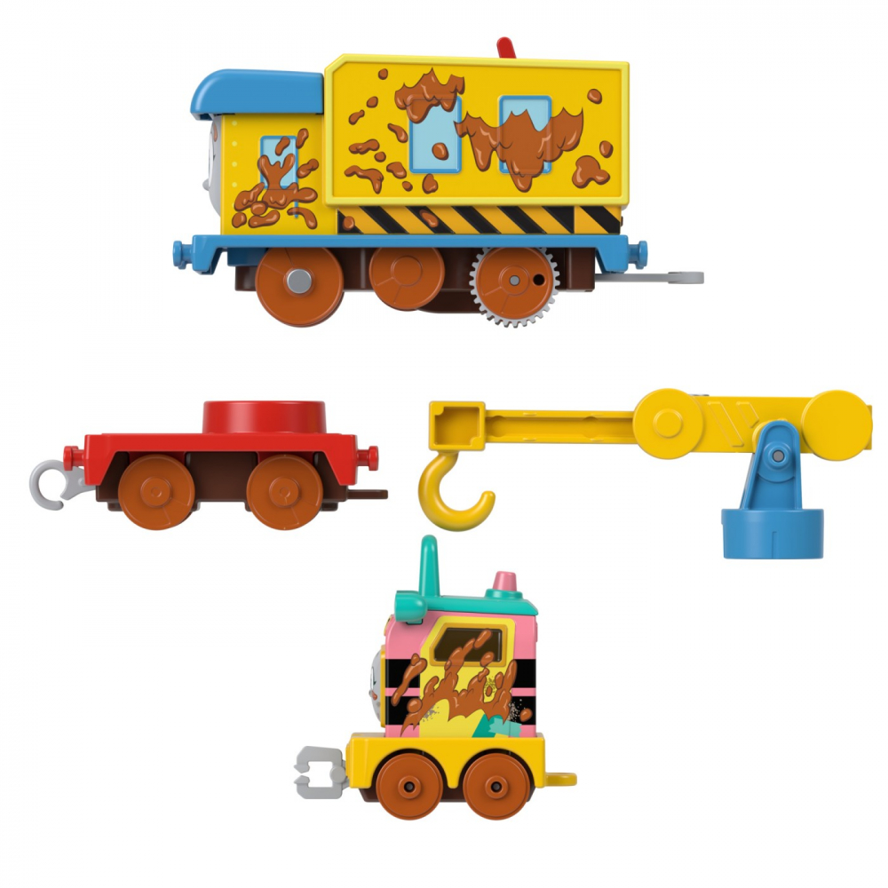 THOMAS LOCOMOTIVA MOTORIZATA MUDDY FIX EM UP FRIENDS CU 2 VAGOANE [3]