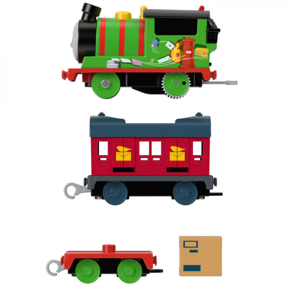 THOMAS LOCOMOTIVA MOTORIZATA POSTASUL PERCY CU 2 VAGOANE [7]