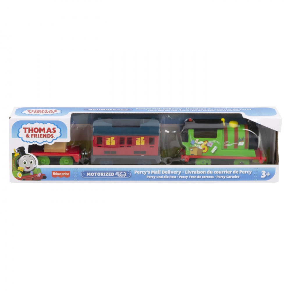 THOMAS LOCOMOTIVA MOTORIZATA POSTASUL PERCY CU 2 VAGOANE [1]
