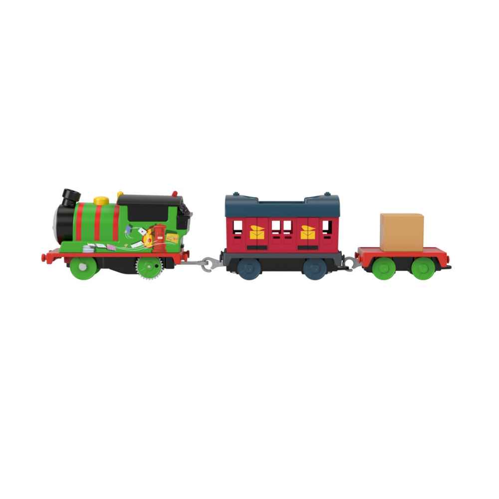 THOMAS LOCOMOTIVA MOTORIZATA POSTASUL PERCY CU 2 VAGOANE [6]