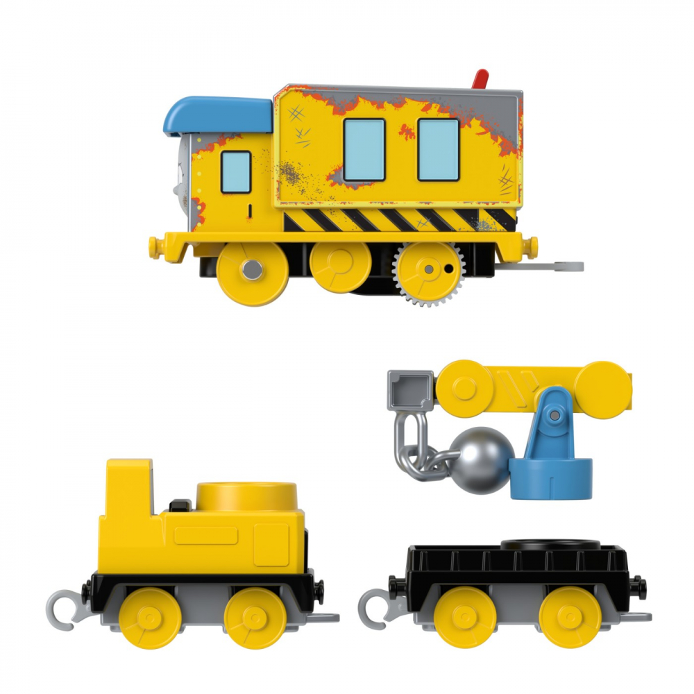 THOMAS LOCOMOTIVA MOTORIZATA WRECK N ROLL MACARAUA CARLY CU 2 VAGOANE [8]