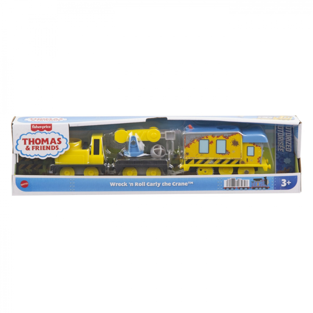 THOMAS LOCOMOTIVA MOTORIZATA WRECK N ROLL MACARAUA CARLY CU 2 VAGOANE [1]