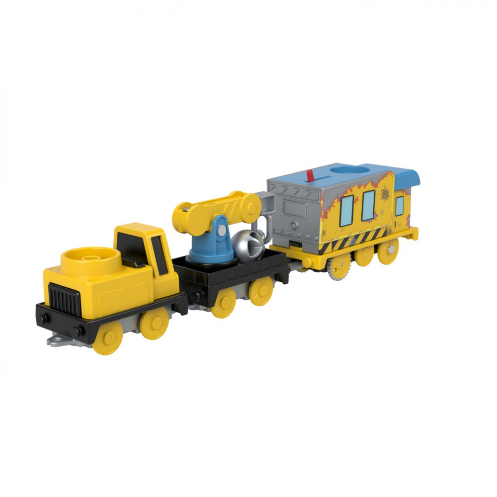 THOMAS LOCOMOTIVA MOTORIZATA WRECK N ROLL MACARAUA CARLY CU 2 VAGOANE [4]