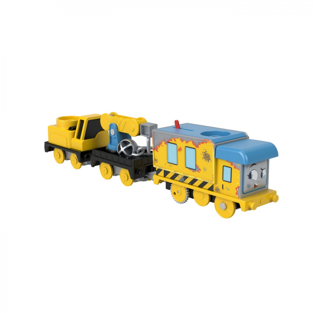 THOMAS LOCOMOTIVA MOTORIZATA WRECK N ROLL MACARAUA CARLY CU 2 VAGOANE [3]