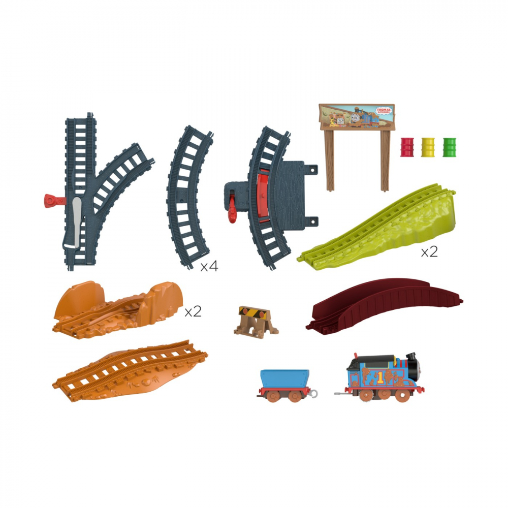 Thomas Set De Joaca Cu Locomotiva Muddy Motorizata Si Accesorii [7]