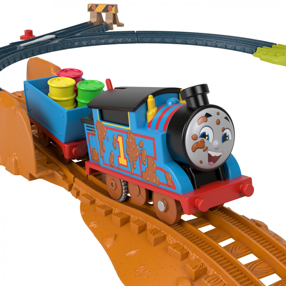 Thomas Set De Joaca Cu Locomotiva Muddy Motorizata Si Accesorii [4]