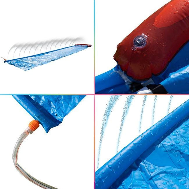 Tobogan de apă gonflabil bleu, 4.88x0.90 m, cu jeturi, 5-14 ani [3]