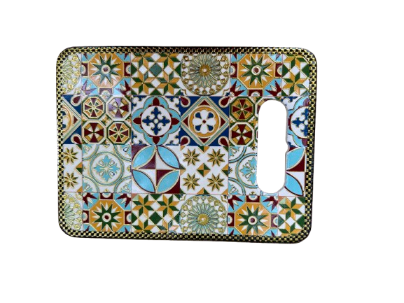 Tocator decorativ cu suprafata ceramica, model Ethnic, 18x24 cm [1]