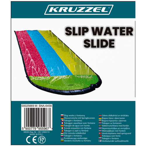 Topogan cu pulverizare apa pentru exterior,3 benzi alunecare,sarcina maxima 150 kg, 3 saltele gonflabile, 475 x 202 cm [8]