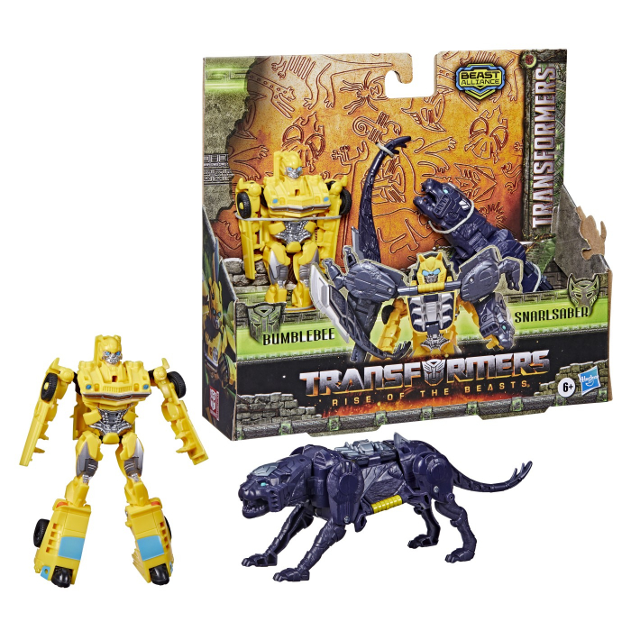 Transformers 7 - Beast Alliance - Set 2 Figurine Bumblebee și Snarlsaber 13cm [5]