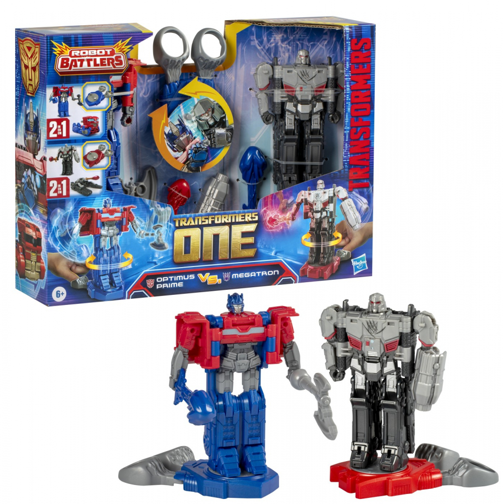 TRANSFORMERS ONE SET 2 FIGURINE OPTIMUS PRIME SI MEGATRON [8]