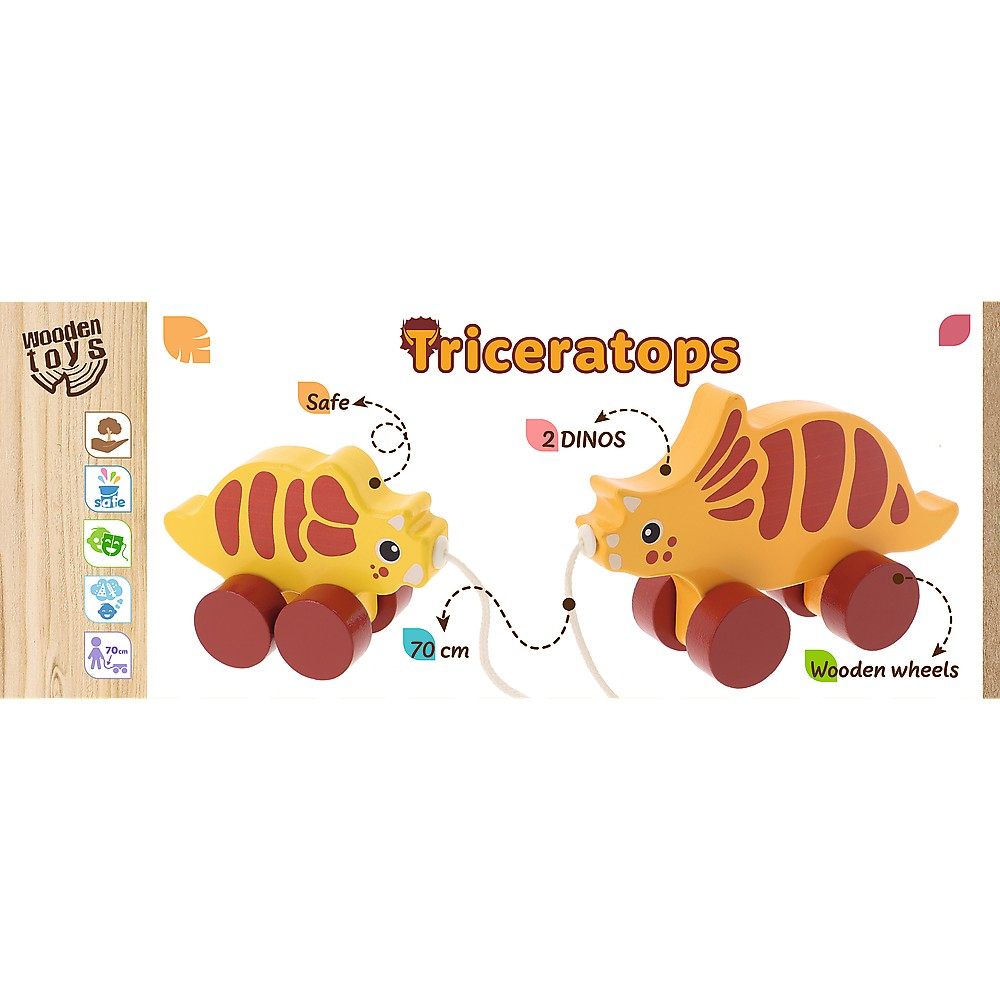 TREFL BABIES AND THE BEAR JUCARIE DIN LEMN DINOS TRICERATOPS [3]