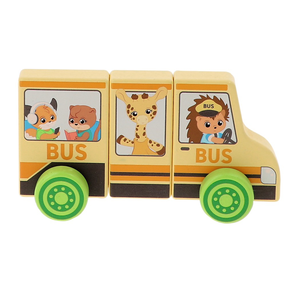 TREFL TINY TAILS JUCARIE DE LEMN AUTOBUZUL SCOLAR [2]