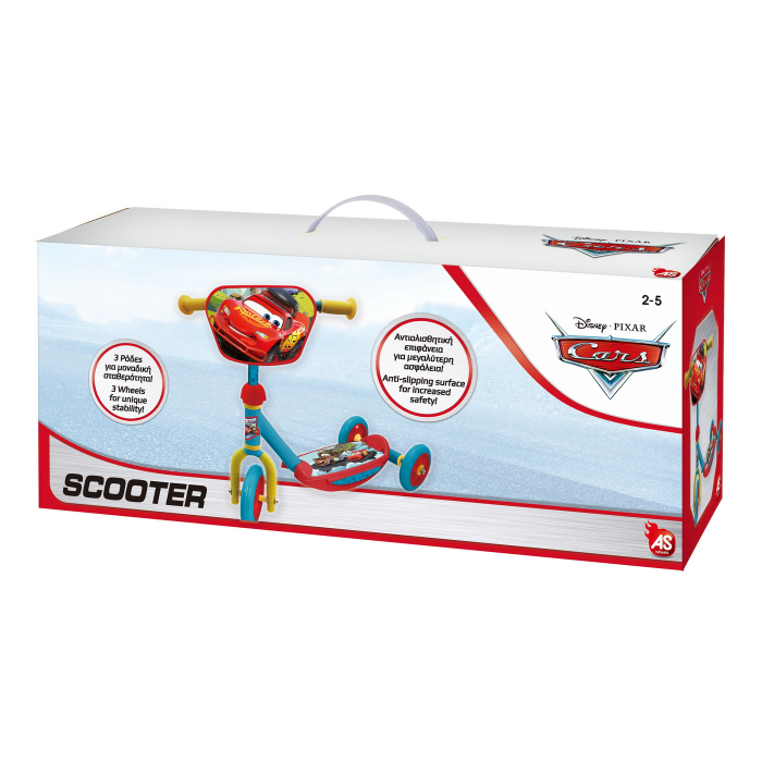 Trotineta Cars pentru baieti cu 3 roți ,50x15x20 cm,2-5 ani [5]
