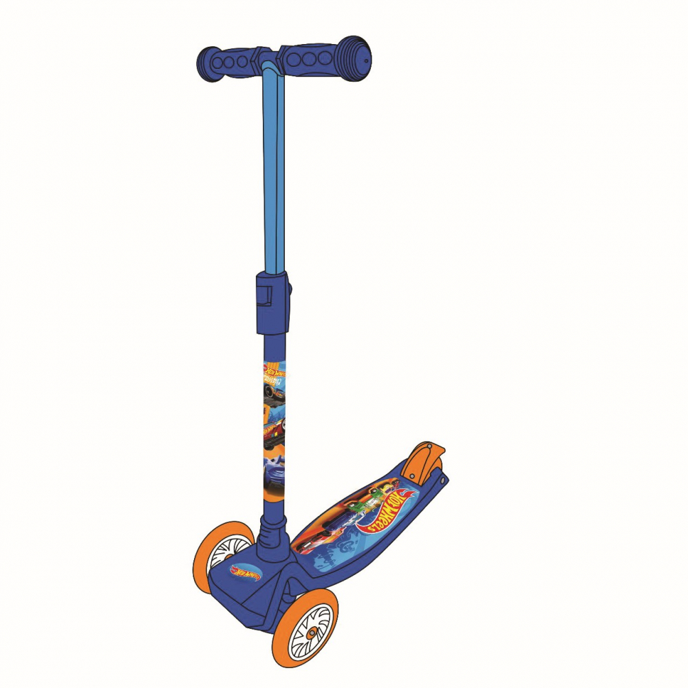 Trotineta Hot Wheels pentru baieti cu 3 roti si rucsac,58x16x25 cm [2]
