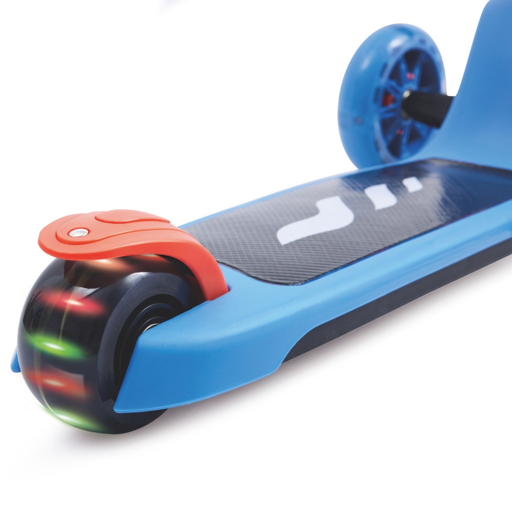 Trotineta pentru copii Hape Glide Kick Scooter, albastru, roti cu LED, 18 luni - 6 ani [6]