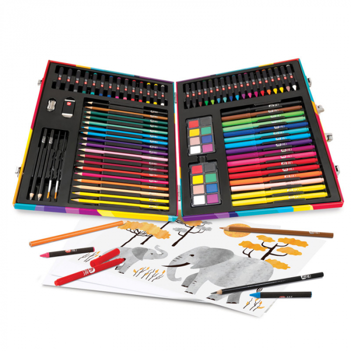 Trusa pentru desen deluxe 100 accesorii [2]