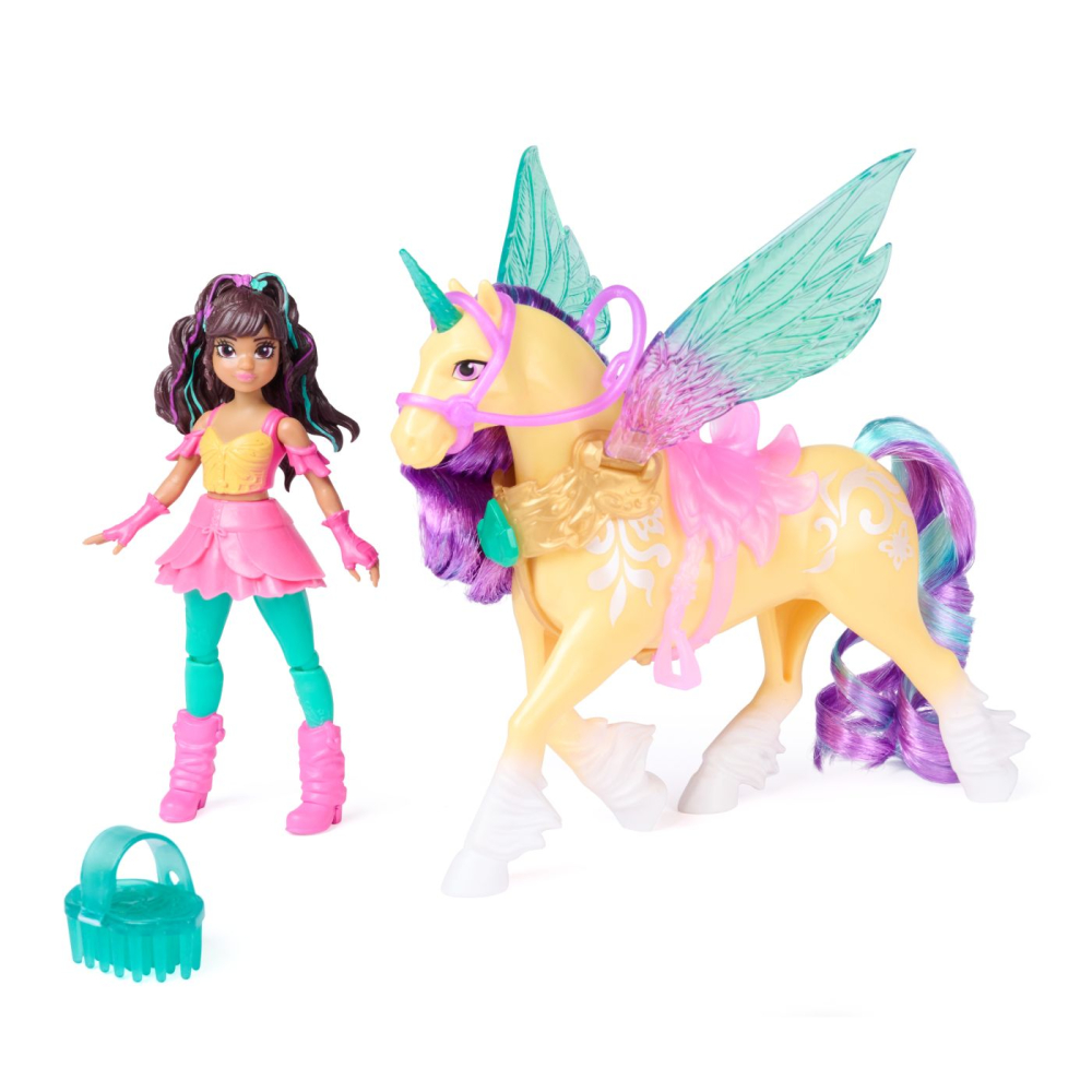 UNICORN ACADEMY SET MAGIA ARIPILOR CU PAPUSA AVA SI UNICORNUL LEAF CU ACCESORII [3]