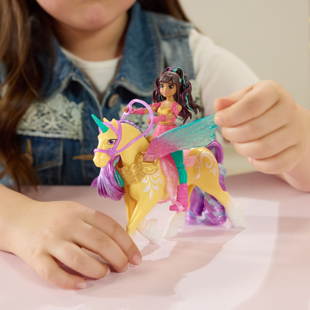 UNICORN ACADEMY SET MAGIA ARIPILOR CU PAPUSA AVA SI UNICORNUL LEAF CU ACCESORII [4]