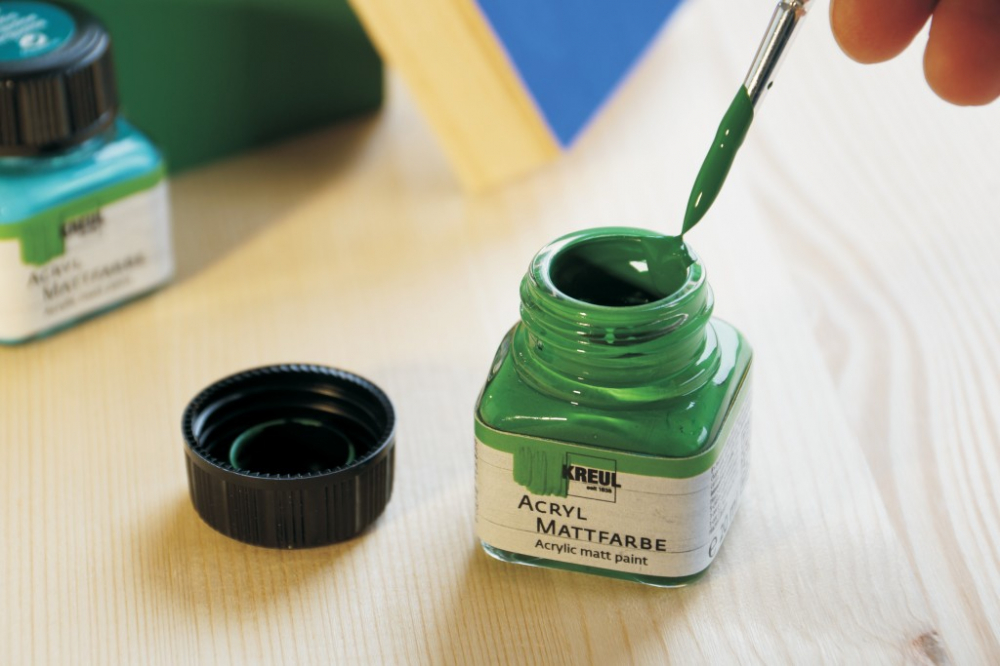 Vopsea acrilică mată cu pensula inclusa Basic Kreul, set 6 buc x 20 ml [3]