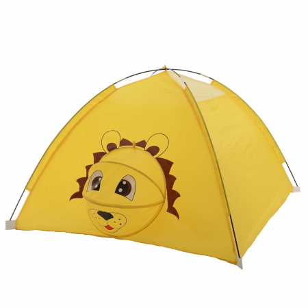Corturi, cutii depozitare si textile pentru copii - Cort pliabil pentru copii, Galben, Design Leu, 120x120x80 cm
