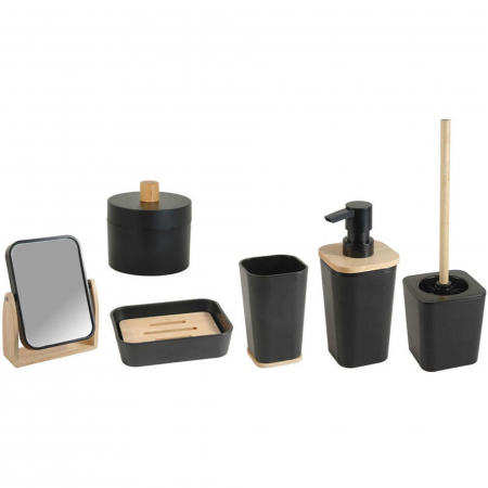Articole Baie - Set 6 accesorii pentru baie- Negru Mat