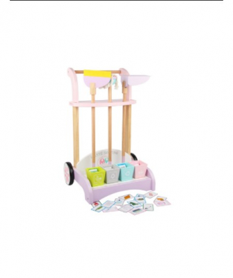 Jocuri si articole copii - Set carucior de curatenie din lemn