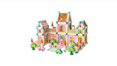 Jocuri si jucarii educative - Set de construit din lemn Micul Arhitect