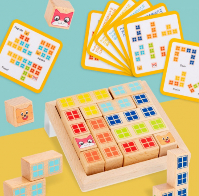 Jocuri si jucarii educative - Cuburi logice- Joc tip Pixel draw